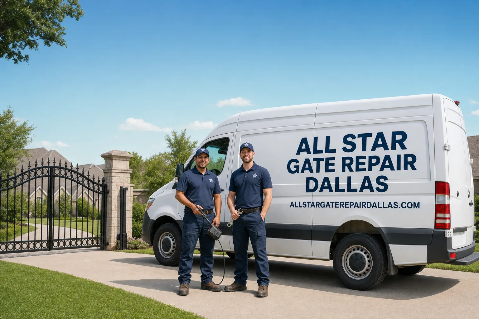 All Star Gate Repair Dallas service vehicle and crew in Dallas, TX